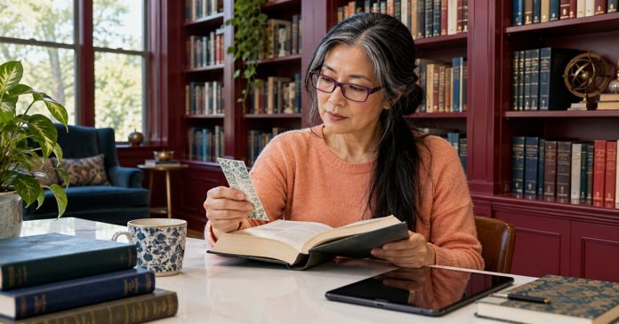 Past-Life Regression and "Body Testing": What the Research Shows, and What to Do Instead About Unexplained Fears — cover A woman reads a book at a quiet library table.