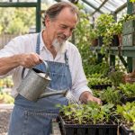 What Happens When Karma “Pays You Back”? The Honest Answer, in Brief A man waters young plants in a shared greenhouse.
