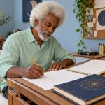 Karmic Debt: What Karma Really Means, the Numerology Numbers 13, 14, 16 and 19, and the Honest Reading A man works through pencil calculations beside an open notebook.